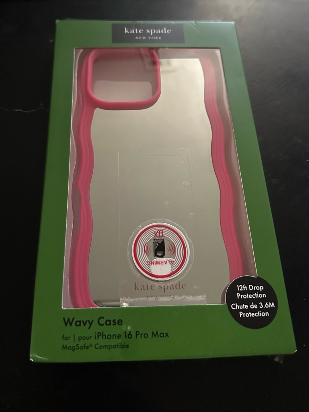 Kate Spade Pink Wavy Case for iPhone 16 Pro Max